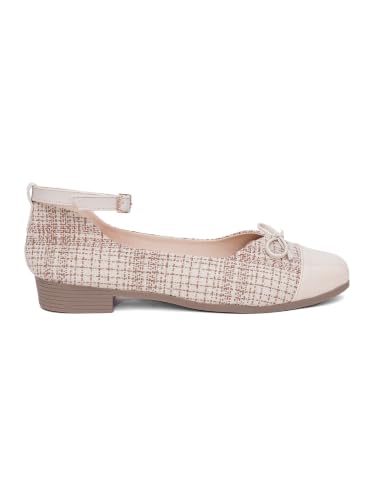 Image of TRYME Women's Slingback Ballet Flats | Closed Toe Casual Ballerina Shoes with Adjustable Strap, Cushioned Insole, Elegant Office Fashion Footwear