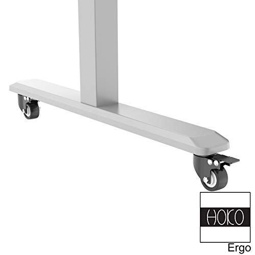 HOKO® Ergo-Work-tafel in hoogte verstelbaar bureau, tafelpoten Basic grijs, handmatig verstelbaar, voor tafelbladen… - Afbeelding 8
