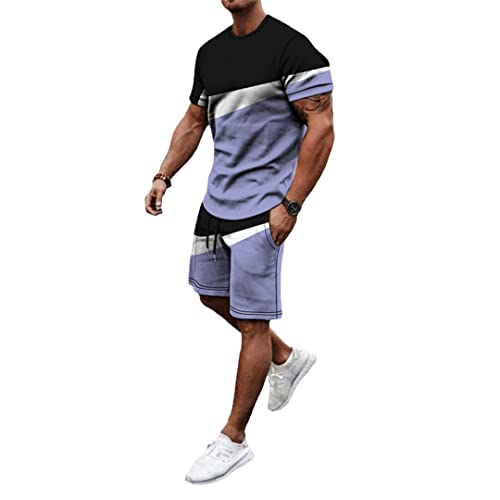 Ensemble homme imprimé 3D coloré XXL fluide contre la chaleur