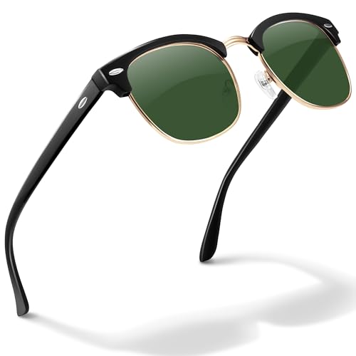 Image of livho Rimless Trendy Polarized Sunglasses Men Women, Retro Sun Glasses for Men Women 2025, Semi Rimless UV Protection Shades