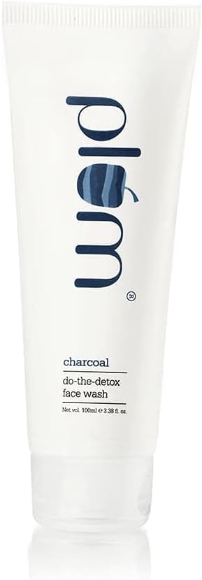 Plum Charcoal Face Wash | With Activated Charcoal & Kaolin Clay for Deep Pore Cleansing | For All Skin Types | For Purified, Bright & Smooth Skin | 100% Sulphate-Free | 100 ml