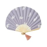 Wpc. Patterns ギフトボックス入り扇子 キャッツパープル レディース 浴衣 祭り 京都 旅行 熱中症 暑さ 対策 涼しい おしゃれ 可愛い 女性 通勤 通学 北欧 レトロ W084-333-204