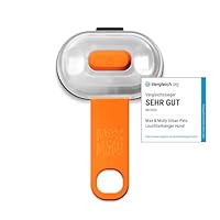 Max Molly | LED Sicherheitslicht für Leine, Geschirr, Halsband, Orange, sehr hell