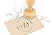 Sello Boda Iniciales Personalizado, Sello de Madera con tampón de tinta, Sello Boda | Sello Boda Iniciales Moderno
