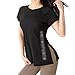AJFWEJF Collants De Sport pour Femmes Dames Yoga T-Shirt à Manches Courtes en Forme de Remise en Forme Rapide T-Shirt Sports T-Shirt Sports T-Shirt à Manches Courtes (Color : 2, Size : M)