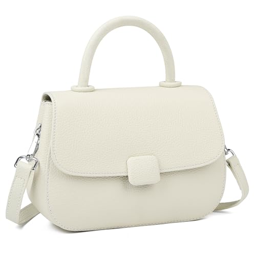 Image of MFFOR Genuine Leather Purse, Small Crossbody Bags for Women, Handbag | 8.3*2.4*5.9inch, Top handle, Shoulder purse, Multi-pocket, Adjustable strap