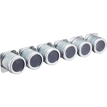 KitchenCraft 6-Piece Master Class Magnetic Spice Rack, Stainless-Steel, Silver, 9 x 12 x 16 cm