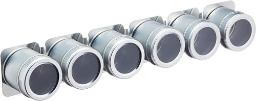 MasterClass Magnetic/Wall Mounted Spice Rack, Kitchen Storage for Cooking Spices and Seasonings, Fittings Included, 9 x 12 x 16 cm – Metal, Silver