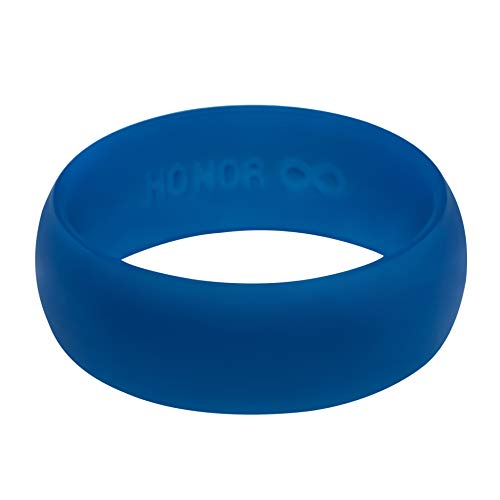 Honor Eternity Ring Men's Silicone Ring Wedding Band (Midnight Blue, 10.5)