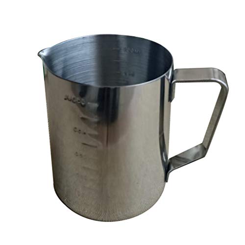 DYNWAVE Jarra grande de 550/900 ml de aço inoxidável para espumar jarro de leite – Prata, 550 ml