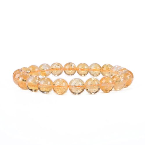 Cherry Tree Collection Citrine Bracelet 8mm Round Beads Medium