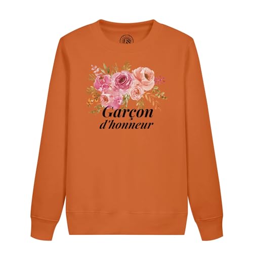 Sweat garçon d'honneur mariage avec bouquet aquarelle chic