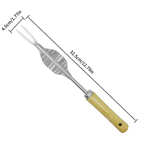 Zhuohai Garden Hand Weeder Weeding Tools Gardening Stainless Steel Garden Weeder Tool For Yard Lawn And Farm(Wood Handle) #TOP4