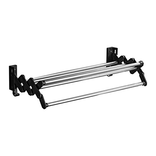 GXFWJD Stendini Cremagliere di Essiccazione Stendibiancheria da Parete Stendino A Fisarmonica Portasciugamani Estraibile Risparmio di Spazio (Color : Nonporous, Size : 50cm)