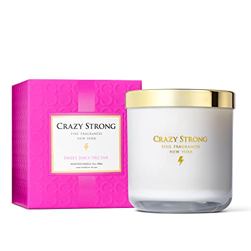 Bougie à 2 mèches anti-odeur grenade rose Crazy Strong cire uniforme 14 oz