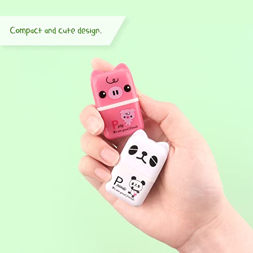 6 Pack Erasers For Kids, Cute Erasers With Cover And Roller, Pencil Rubber Erasers For Party Favors Gift Supplies (Model B) #TOP4