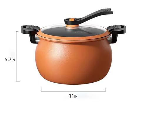Olla a presión con recubrimiento médico 14.5qt naranja miniatura 3