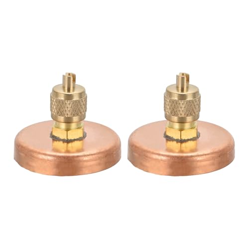 Valve d'accès de service SAE 1/4 avec bouchon en cuivre PATIKIL pour climatisation