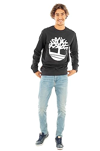 Image of Timberland Men's Core Logo Crew Bb Sweatshirt, black/white, S