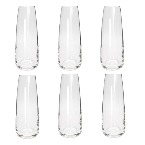 Funsoba Clear Glass Bud Vase Set Of 6 - Small Vases For Flowers, Cute Glass Vases For Centerpieces (Clear) #TOP12