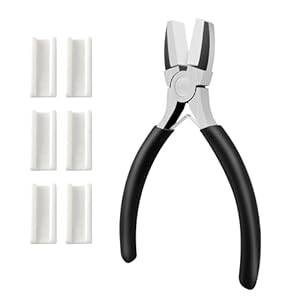 Nylon Pliers Jewelry Making Tools, Soft jaw Pliers, Carbon Steel Tools for Beading, Double Nylon Flat Jaw Pliers for Beading, Looping, Shaping Wire, Jewelry Making and Other Crafts, 5Inch