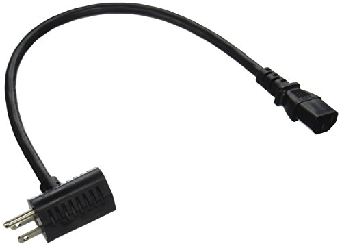 C2G 30537 Standard Power Cable with Extra Outlet, 5-15P to C13, 16 AWG, 1.5ft Black