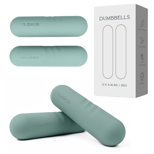 FFLLOOWW 2.2 lb Dumbbell Set for Workout, Yoga, Pilates