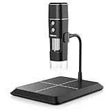 microscopio electronico de barrido caracteristicas [Base de metal con escala] - A diferencia de la base de plástico habitual, tenemos una base de metal de nuevo diseño con una escala para que pueda medir el tamaño del objeto inmediatamente cuando lo utilice. Además, la parte inferior tiene un material antideslizante para aumentar la estabilidad de su dispositivo durante el uso y reducir eficazmente problemas como las sacudidas de la pantalla.