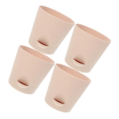 BESPORTBLE 4 Juegos De Macetas Autorriego para Suculentas Macetas De Jardín Autorriego Macetas para Plantas De Interior Macetas Autorriego De Plástico para Plantas PP Rosa