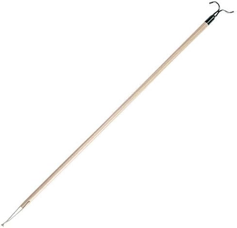 Domopak Living Solid Clear Beech Wood Wardrobe Reach Bar, White