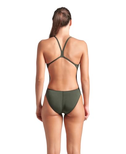 Image of Arena Women's Solid Team Swimsuit Challenge Back MaxLife Open Back Bathing Suit Athletic Swimwear