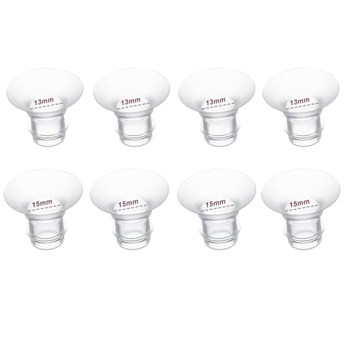Image of Flange Insert 13 /15mm 8PCS Compatible with 24mm Flange /Shield of Most Pumps,Suitable for Momcozy /Medela /Spectra /TSRETE /Paruu Wearable Breast Pump,Reduce 24mm Tunnel Down to Correct Size,4pc /Size