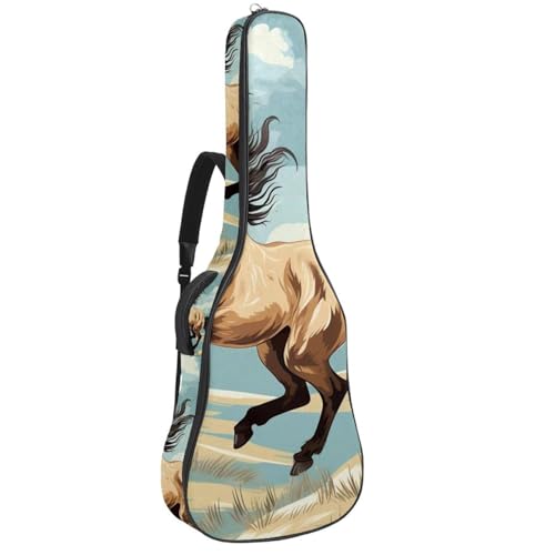Sac pour guitare acoustique 101,6 cm imperméable à plusieurs poches de rangement