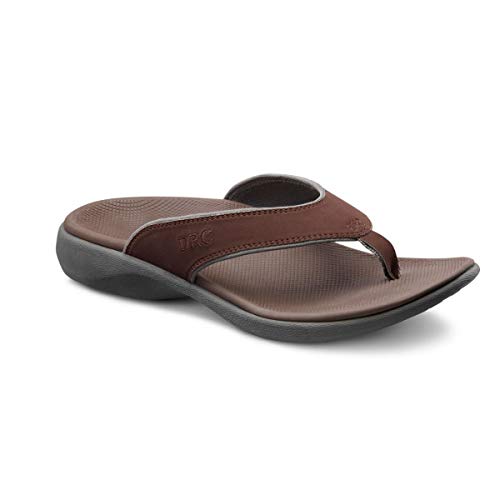 Dr. Comfort Collin Men's Supportive Orthotic Sandals Chocolate - 10 Medium-Wide