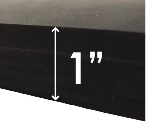Neoprene Commercial Grade, Black, 60A, 1" x 8" x 8" (5 Pack)