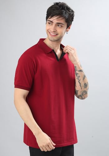 Image of Wear Your Opinion Solid Cotton Rich Polo T Shirt | Collar Tshirts | Half Sleeves | Plain-Regular Fit (Available in Plus Size)