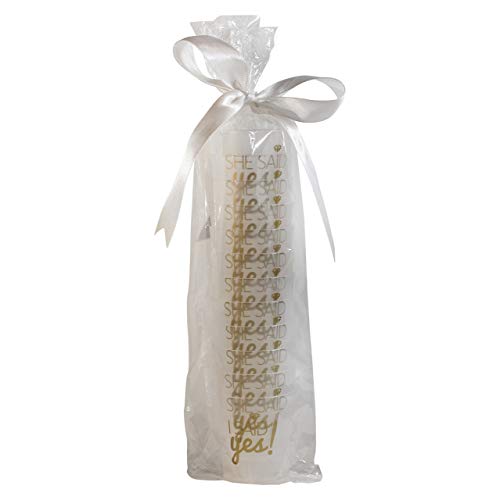 Breeze Moments Bridal 2Oz. Shot Glasses, 'I Said Yes', 'She Said Yes', Frosted & Gold, 12-Pack #TOP7
