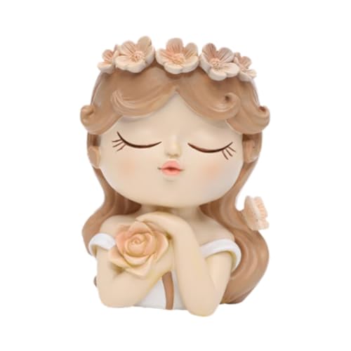 FXLTHIYBO Sleek Fairy Flower Pot Home Decoration Ornament Head Sculpture