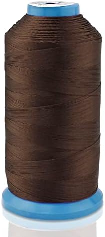 Aussel Bonded Nylon Sewing Thread 1500 Yard Size T70#69 for the Upholstery, Outdoor Market, Drapery, Beading, Luggage, Purses (Brown)
