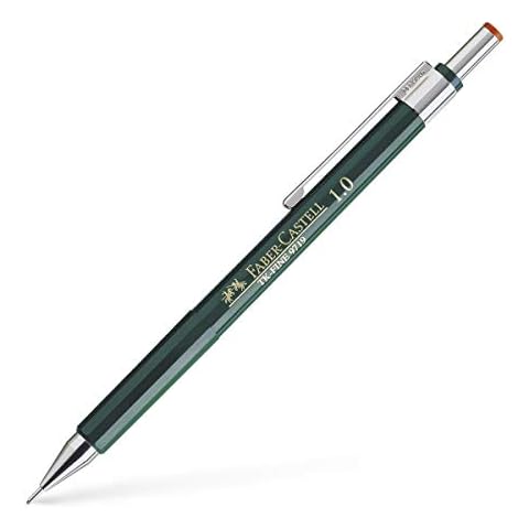Faber-Castell 9719 - Portaminas Técnico con Mina 0,9mm, Guía Retráctil y Ventana Ajustable Cover