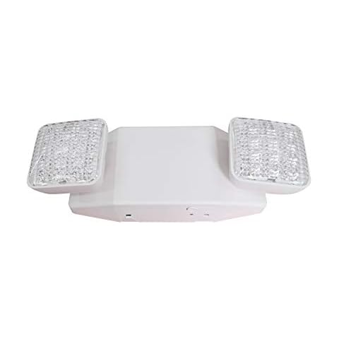LIT-PaTH LED Emergency Exit Lighting Fixtures with 2 LED Heads and Back Up Batteries- US Standard Emergency Light, UL 924 and CEC Qualified, 120-277 Voltage (1-Pack) Cover