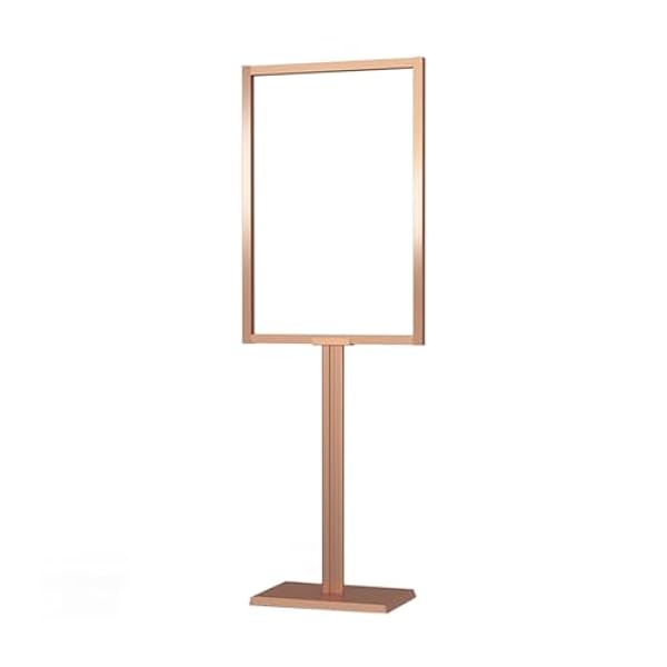 Posterstandaard Vloerstaande bordhouder Aluminium bordstandaard met robuuste basis, Display Notice Menu Stand voor weergave van bruiloft/zakelijke activiteiten C