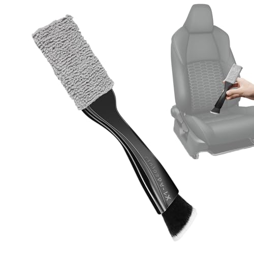 Brosse à poussière pour tableau de bord de voiture - Outil de nettoyage à double tête pour voiture | Brosses pour détails automobiles pour sièges en cuir, tableau de bord, volant et levier de vitesses