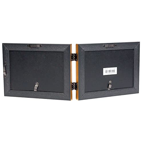Image of Lawrence Frames 6x4 Hinged Double Sutter Burnished Gold Picture Frame