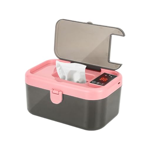 Chauffe-lingettes pour bébé compact avec éclairage LED et recharge USB de voyage