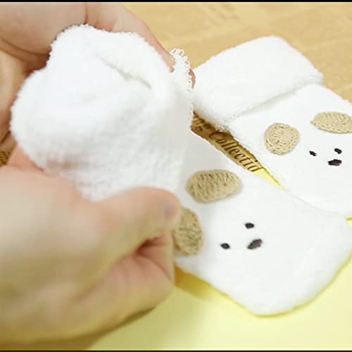 Newborn Baby Kids Booties Winter Crib Shoes Cotton White Casual Cute Bear Animal Prints Warm First Walkers 0-12M (Bear - White, 0-12M) #TOP5