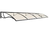 marquesina hierro y cristal  BELLHOUSE COPERTURE Marquesina de Hierro Mod. Mezza Luna - Prof.100 Long.400 cm-BRONZADO