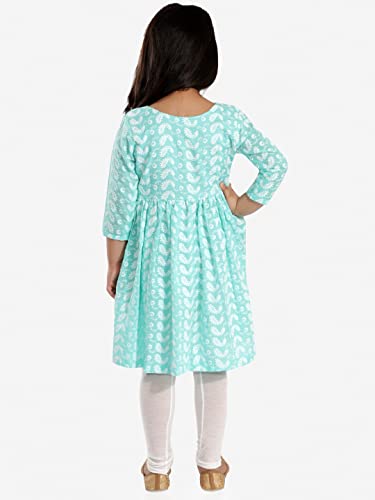Image of VASTRAMAY Girls Cotton Kurta Set - Chikankari Embroidery EID Festival