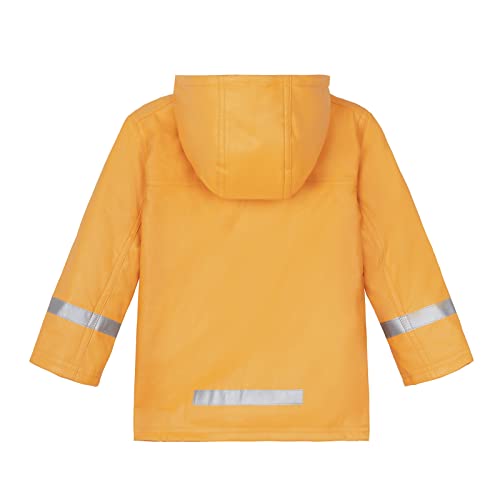 Image of Mud Kingdom Boys Rainslicker Hooded Rain Jacket PU Leather Outerwear Windproof Outdoor