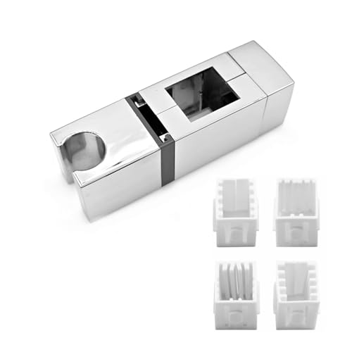JZK 360° douche réglable support, support pommeau douche pour barre levage rectangulaire, accessoire remplacement pour support douche compatible avec 4...